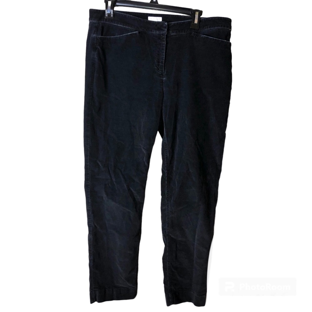 J Jill corduroy high waisted straight leg pants black size‎ 10